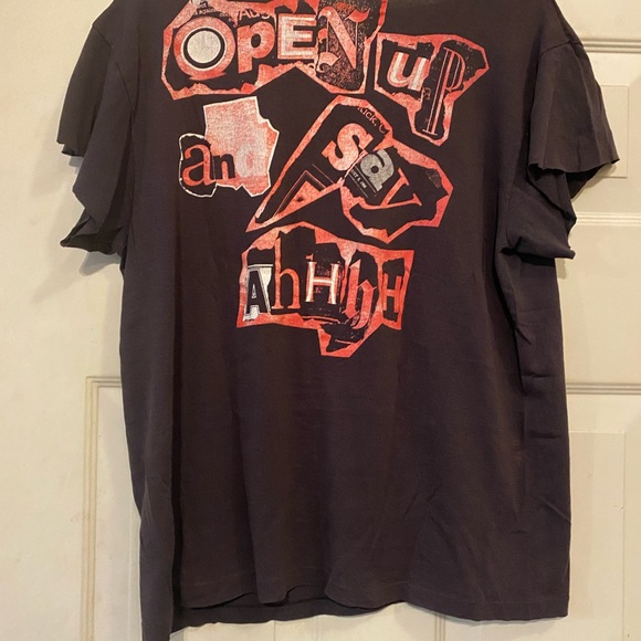 Vintage 1988 Poison Open Up and Say Ahh Custom Altered Hair Metal Tee - Picture 5 of 5